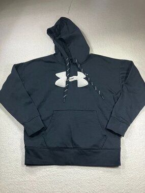 Under Armour Black Hoodie with Emroidered Logo Mens Sm